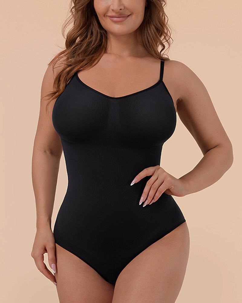 

Plus Size Body Shaper Butt Lifting Tummy Control Slimming Bodysuit Underwear Seamless Shapewear, Black