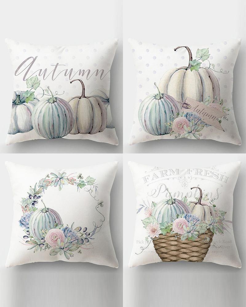 

Autumn Decorations Pumpkin Throw Pillow Cover Cushion Couch Cover Pillow Cases for Autumn Halloween Thanksgiving Day, Style1