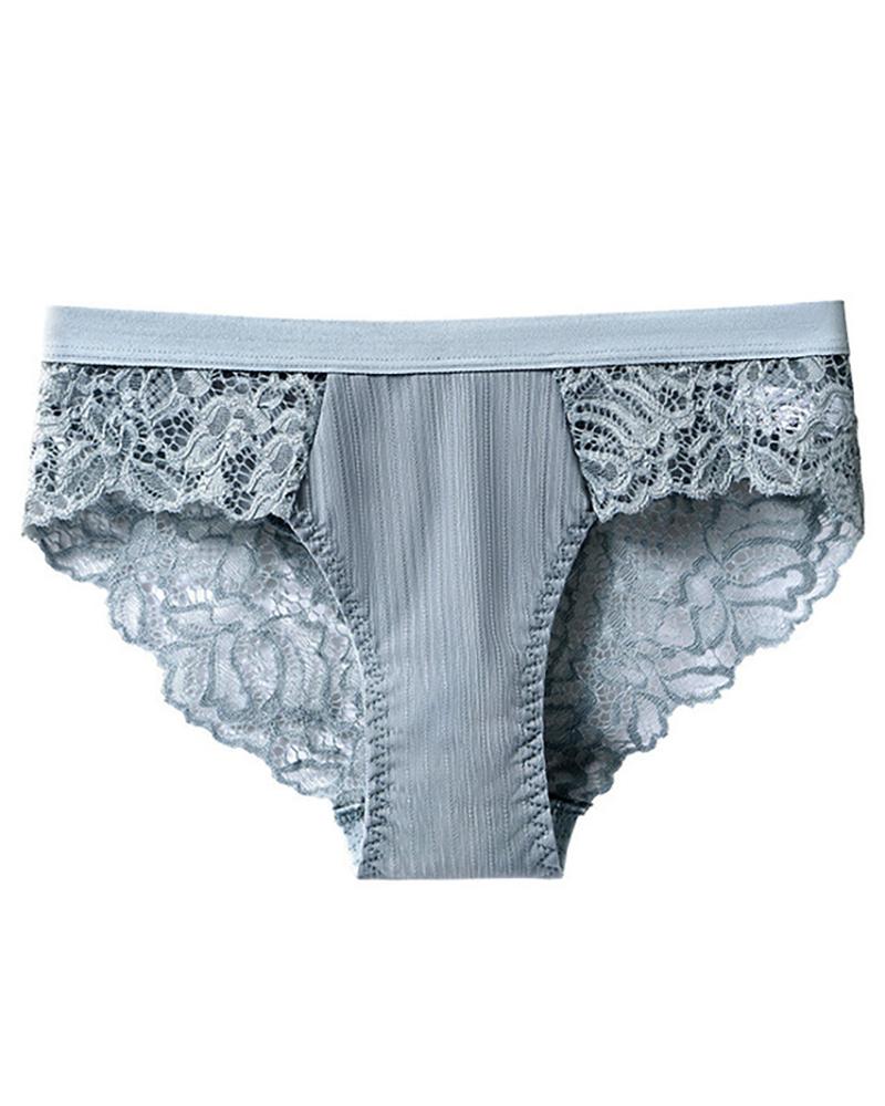

Low Waist Crochet Lace Panty, Blue