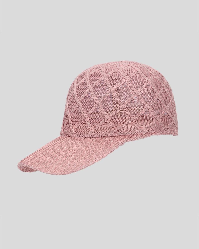 

Adjustable Chunky Knitted Baseball Cap, Pink