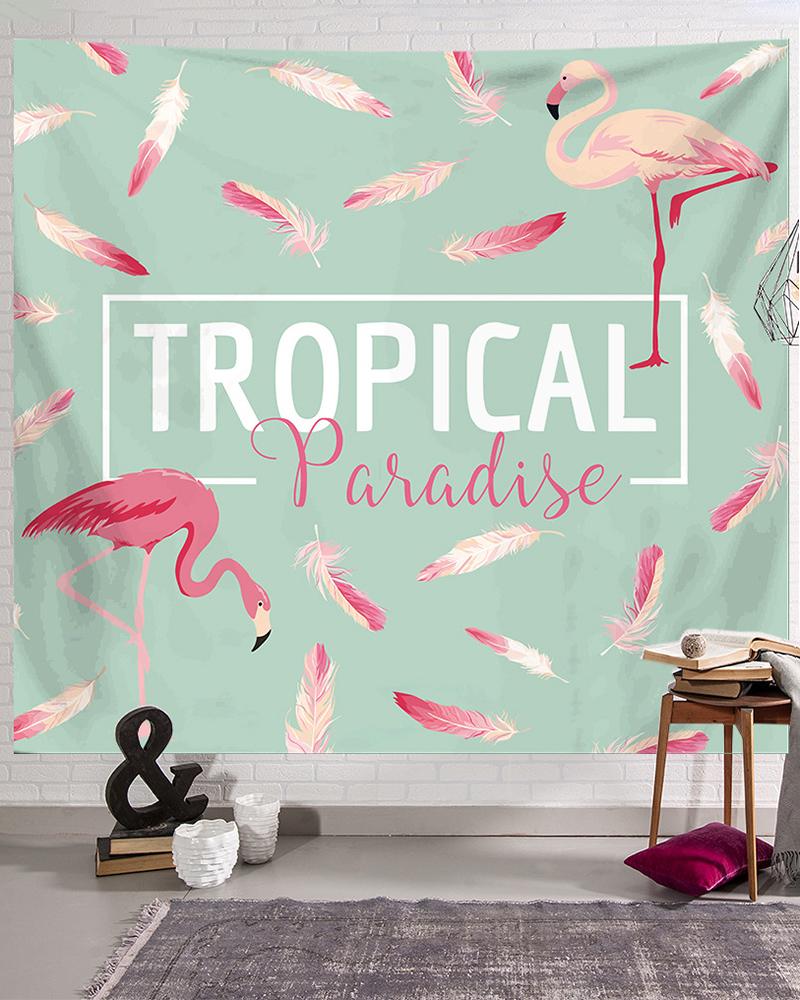 

Flamingo Print Suede Tapestry, Style3