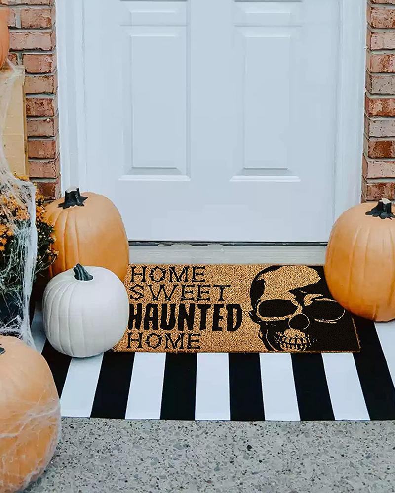 

Halloween Door Mat Halloween Decorations Welcome Home Front Door Decorations Halloween Decor Door Mat Anti-Slip Bottom Indoor Outdoor Carpet, Style1