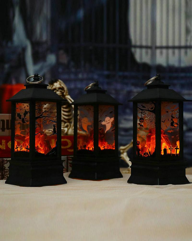 

Halloween Portable Lanterns Candle LED Halloween Lamp Lights For Home Party Porch House Bar, Style1