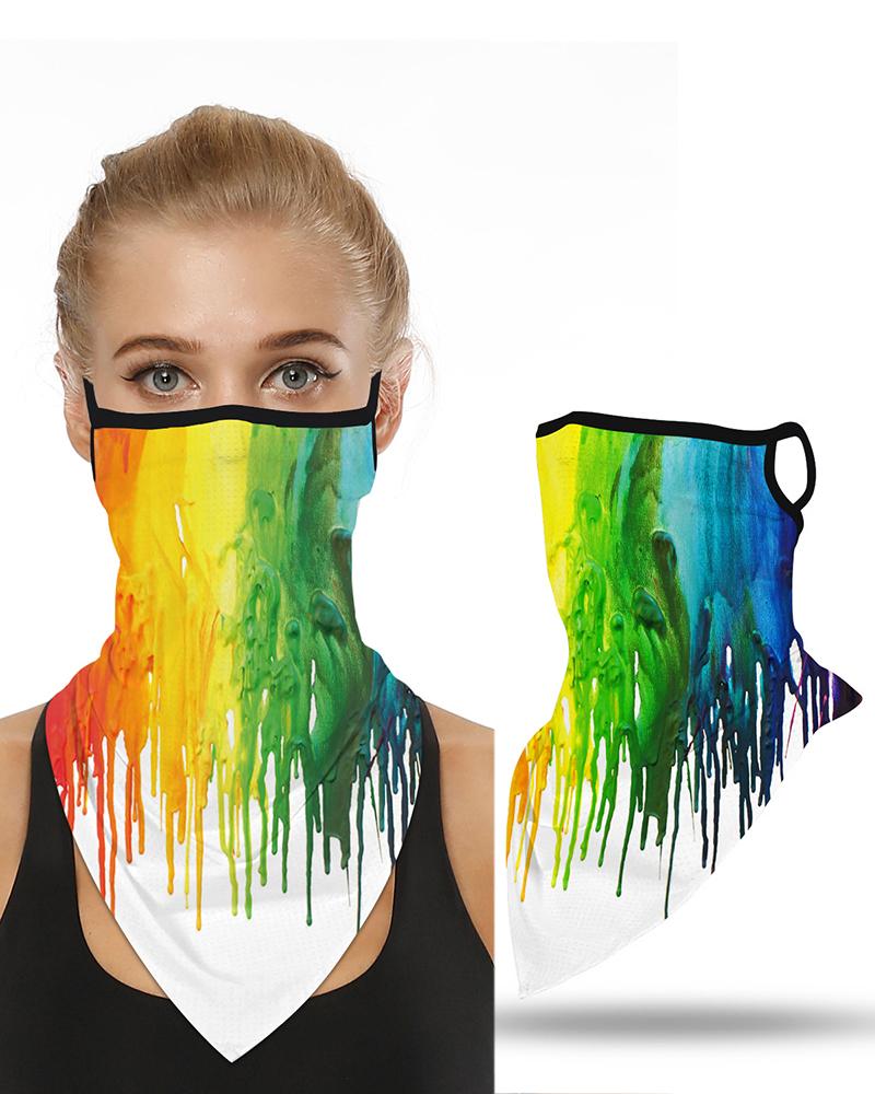 

Print Breathable Ear Loop Face Cover Windproof Motorcycling Dust Outdoors, Multicolor