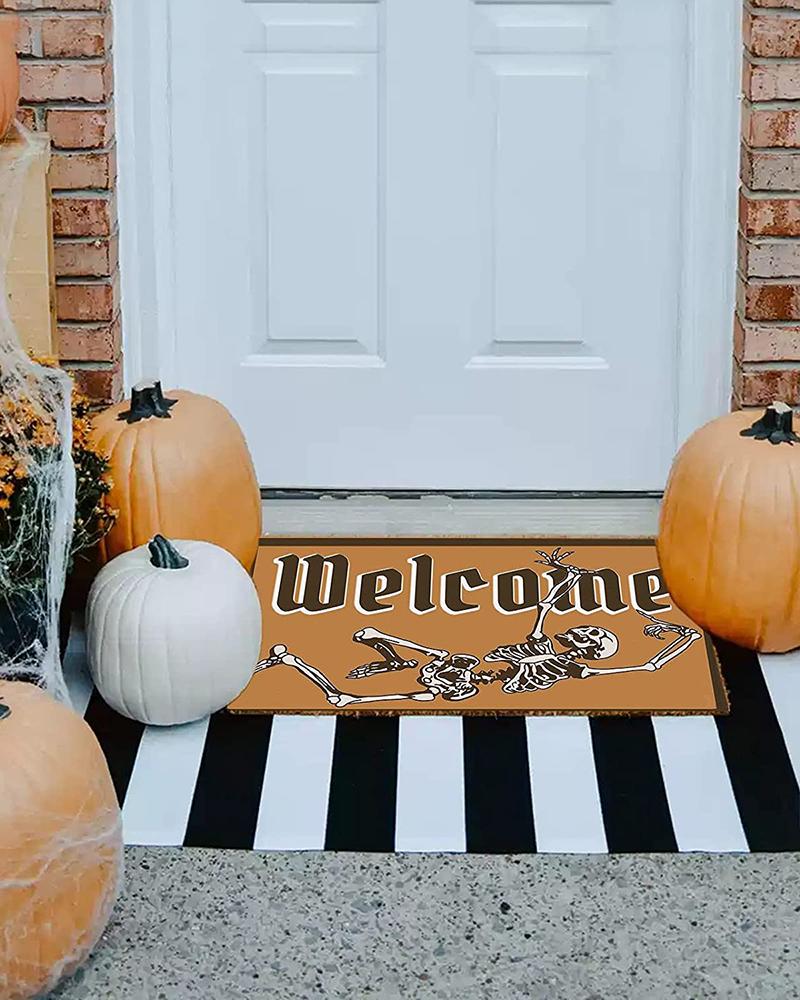 

Halloween Door Mat Halloween Decorations Welcome Home Front Door Decorations Halloween Decor Door Mat Anti-Slip Bottom Indoor Outdoor Carpet, Style3