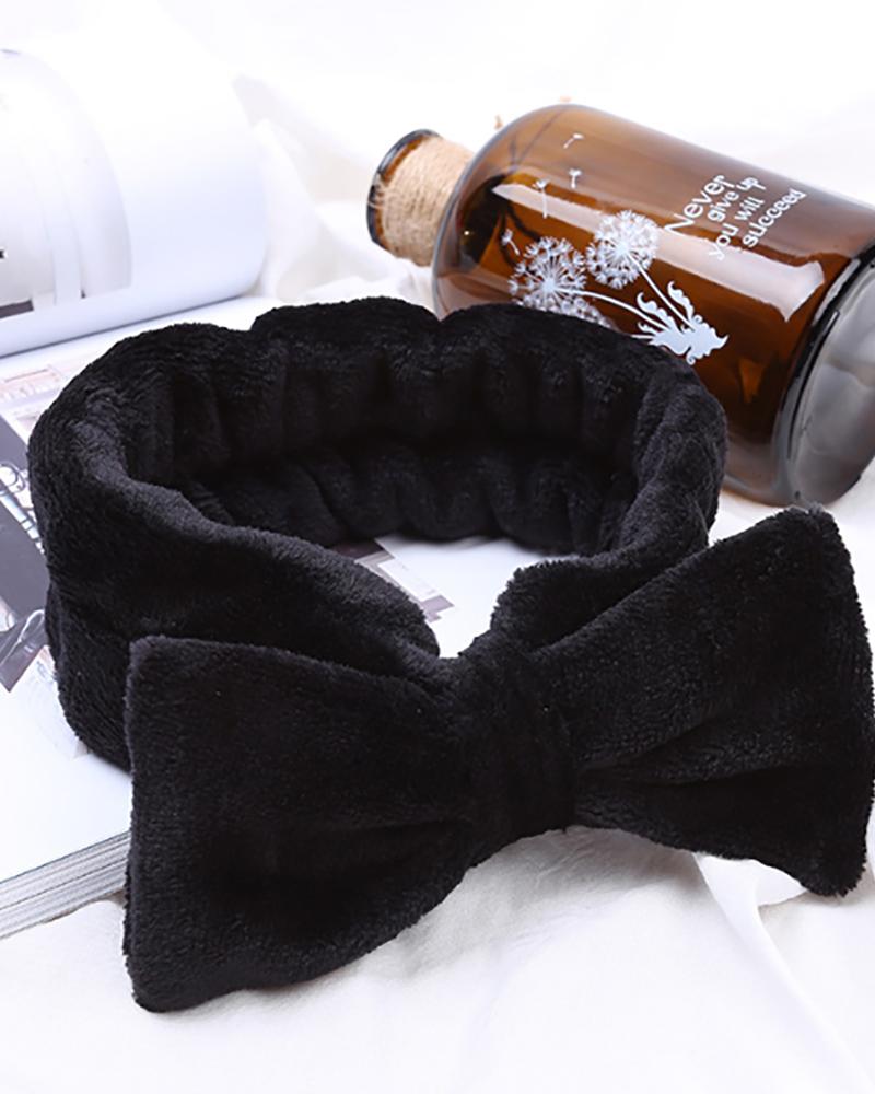

Bow Bath Headband, Black