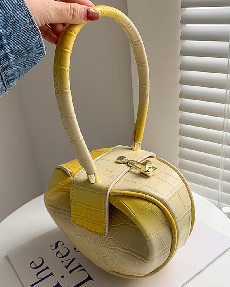 

Crocodile Ombre Fashionable Trendy Handbag, Yellow