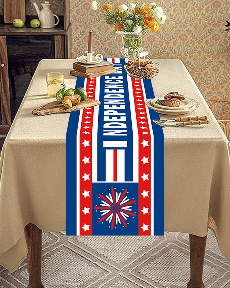 

Independence Day Table Runner Kitchen Dining Table Home Decor, Blue