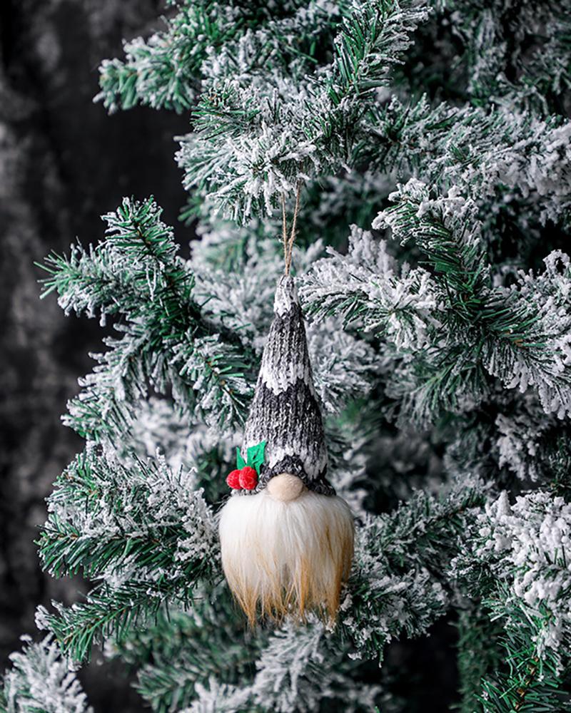 

Cute Gnome Doll With Light Thick Beard Xmas Tree Decorations Christmas Ornament, Style3