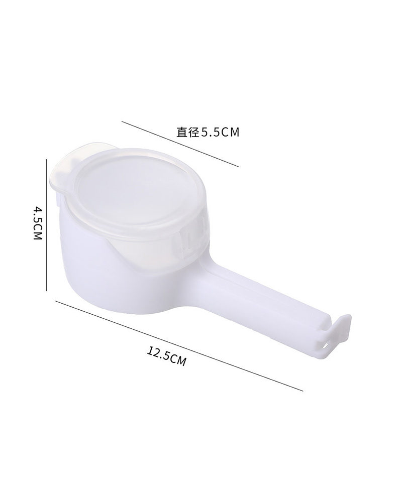 

Seal Pour Food Storage Bag Clip, White