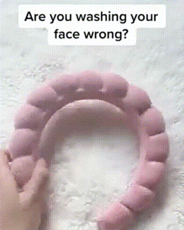

1pc Spa Wash Face Makeup Sponge Hair Hoop, Pink