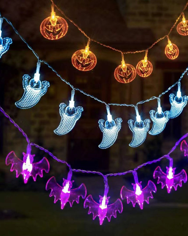 

Halloween Decoration String Lights Pumpkin Bat Ghost String Lights, Style1