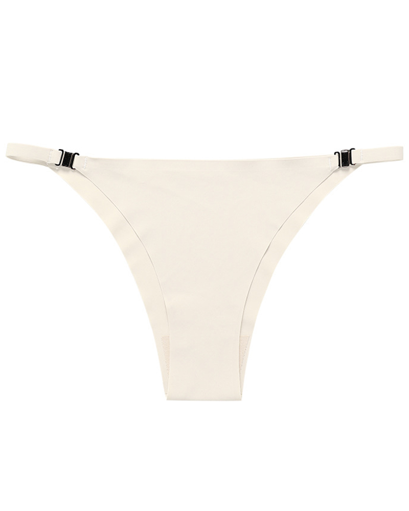 

Seamless Side Magnet Buckle Panty, Beige