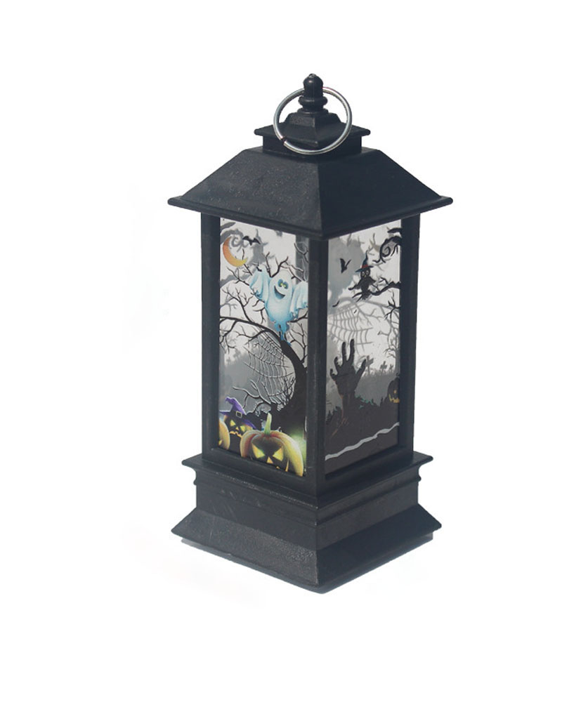 

Halloween Lantern Lights Battery Operated Scary Flameless Flickering Candle Light Halloween Home Table Decoration, Style4