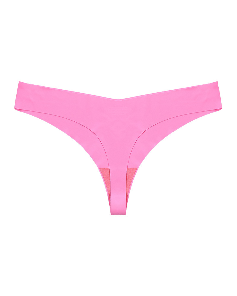 

Low Waist Skinny Solid Color Seamless Panties, Hot pink