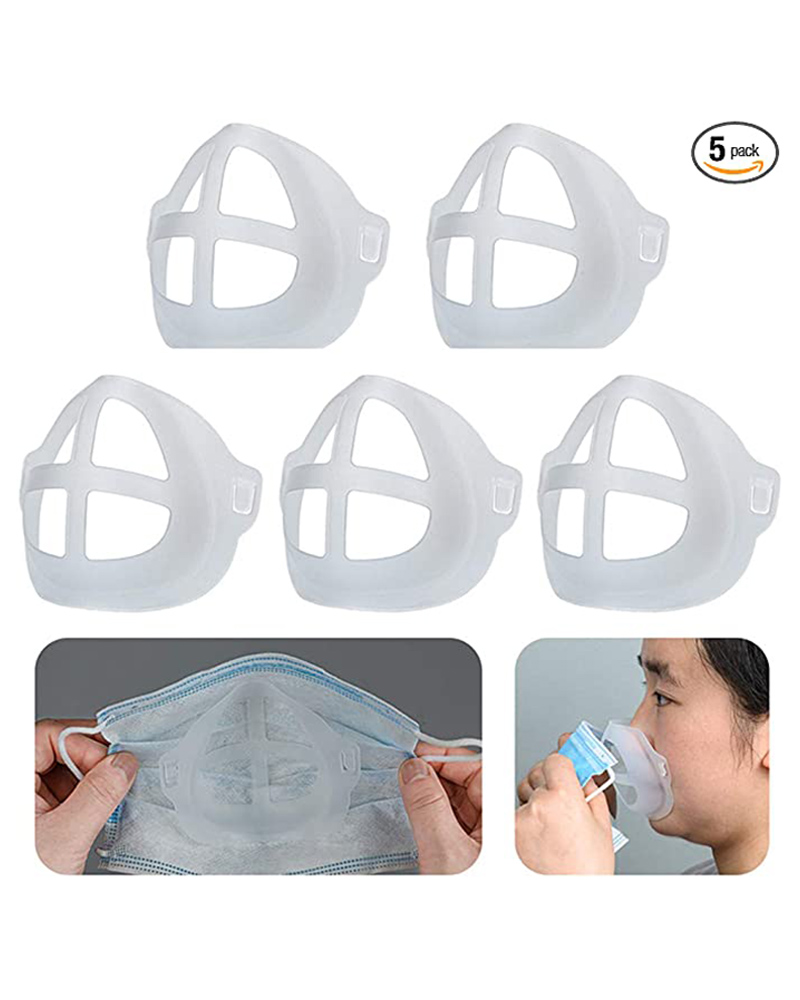 

Set Disposable Face Mask Inner Support Frame 3D Face Bracket, White