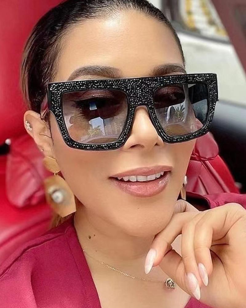 

1Pair Trendy Flat Top Tinted Sunglasses, Style1