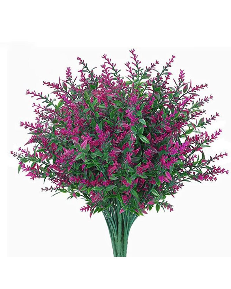 

8PCS Artificial Lavender Plant Lifelike Faux Silk Flowers for Weddings, Crafting, Kitchen Decor or Home Decor, Purple