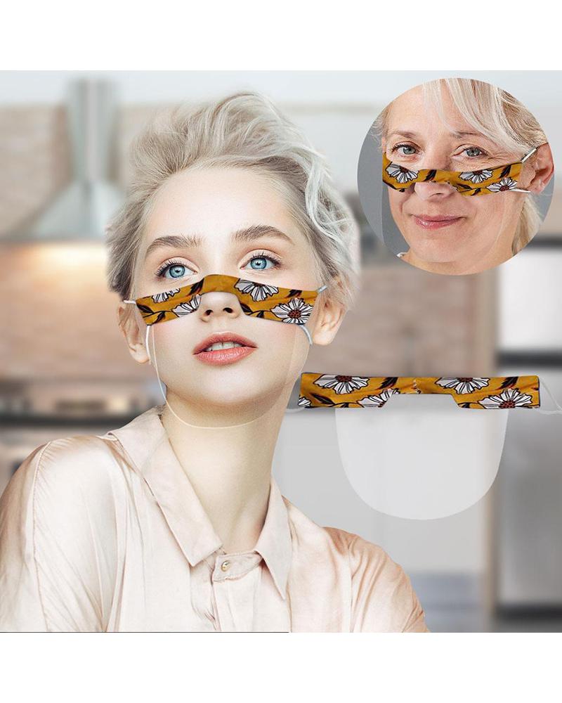 

Floral Protective Visible Dust-proof Face Mask, Yellow