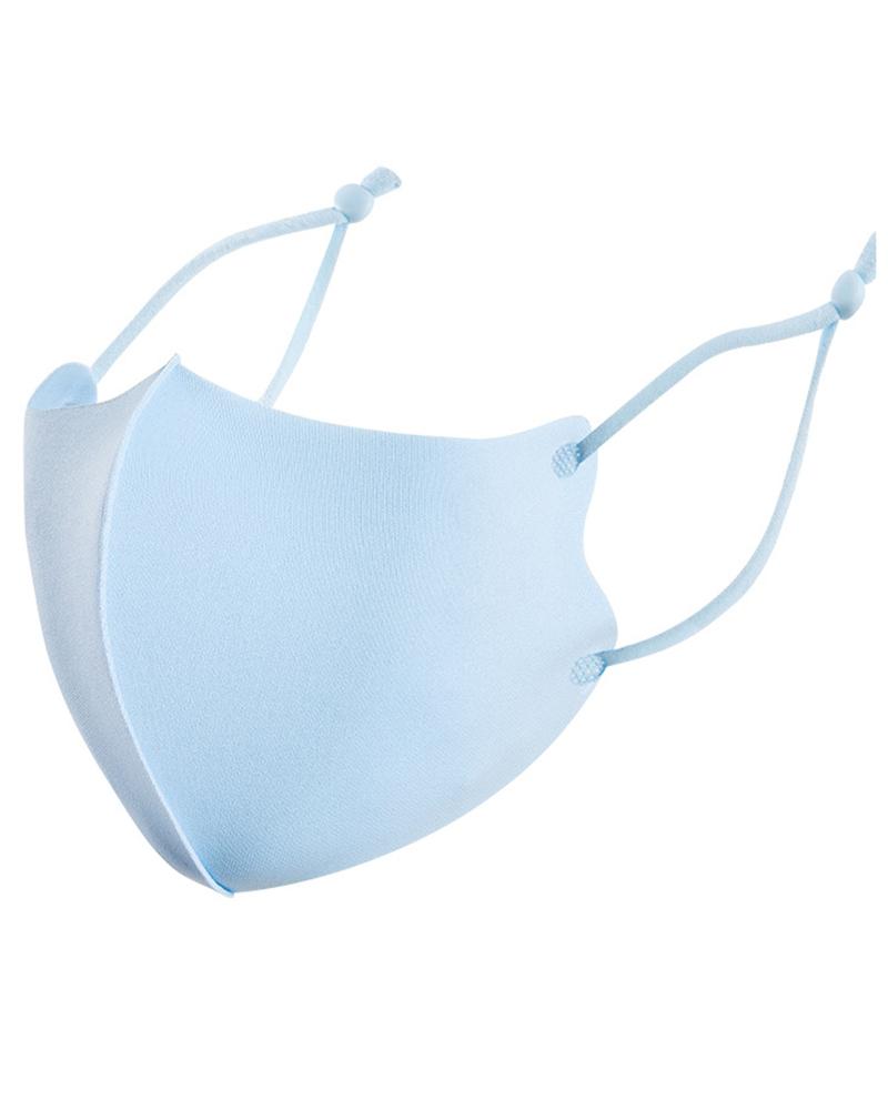 

Ice Silk Breathable Mouth Mask Washable And Reusable, Lighted blue