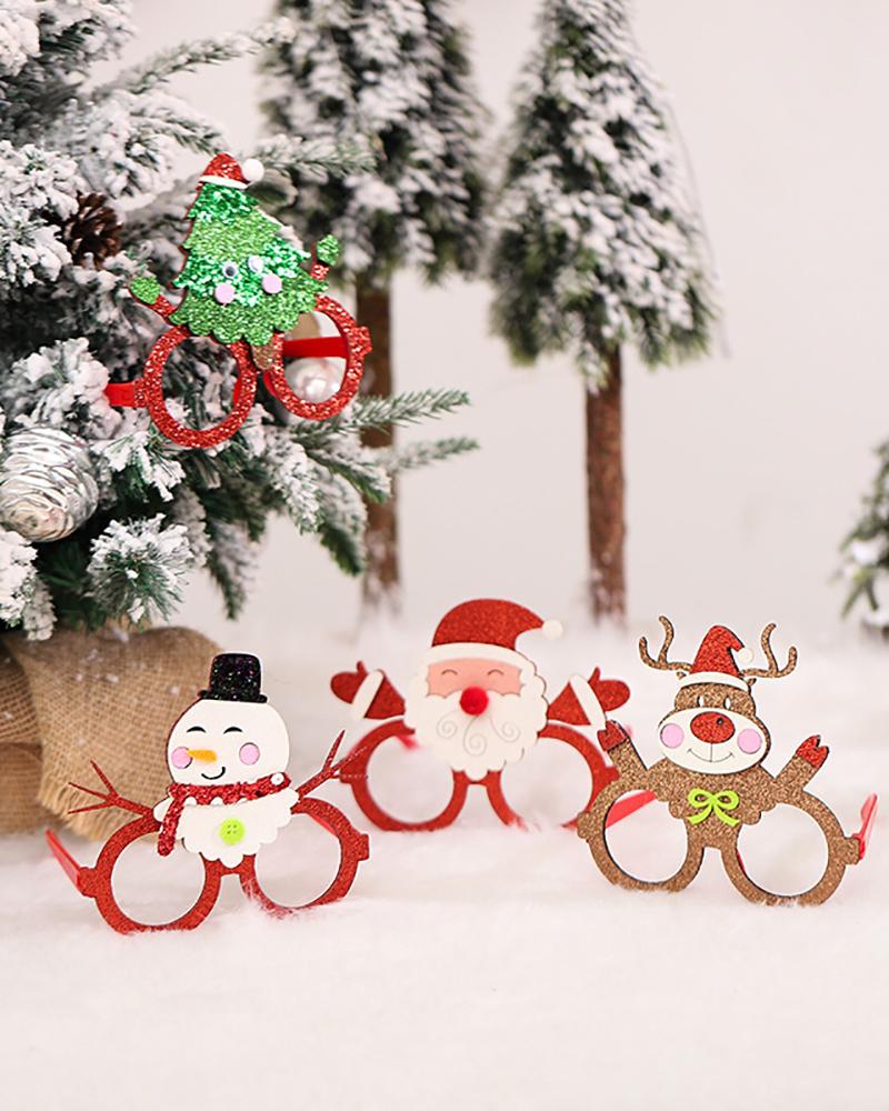 

Stat Cute Christmas Glasses Frame Funny Festive For Holiday Xmas Party Photos Props, Style1