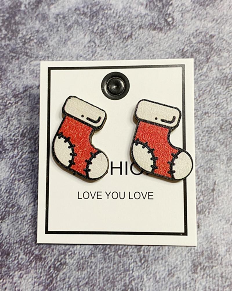 

1Pair Christmas Party Festival Gifts Earrings, Red