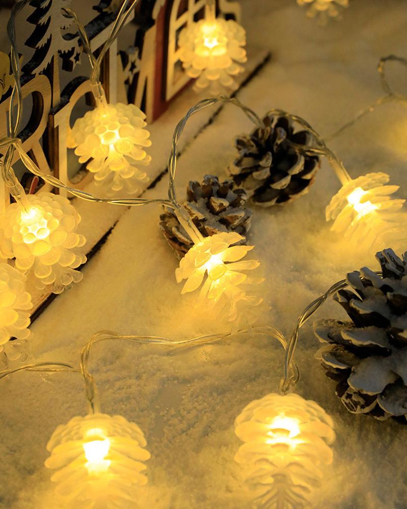 

1pc Christmas String Light Battery Operated LED String Light Holiday Garden Fireplace Christmas Tree New Year Decoration, Style4