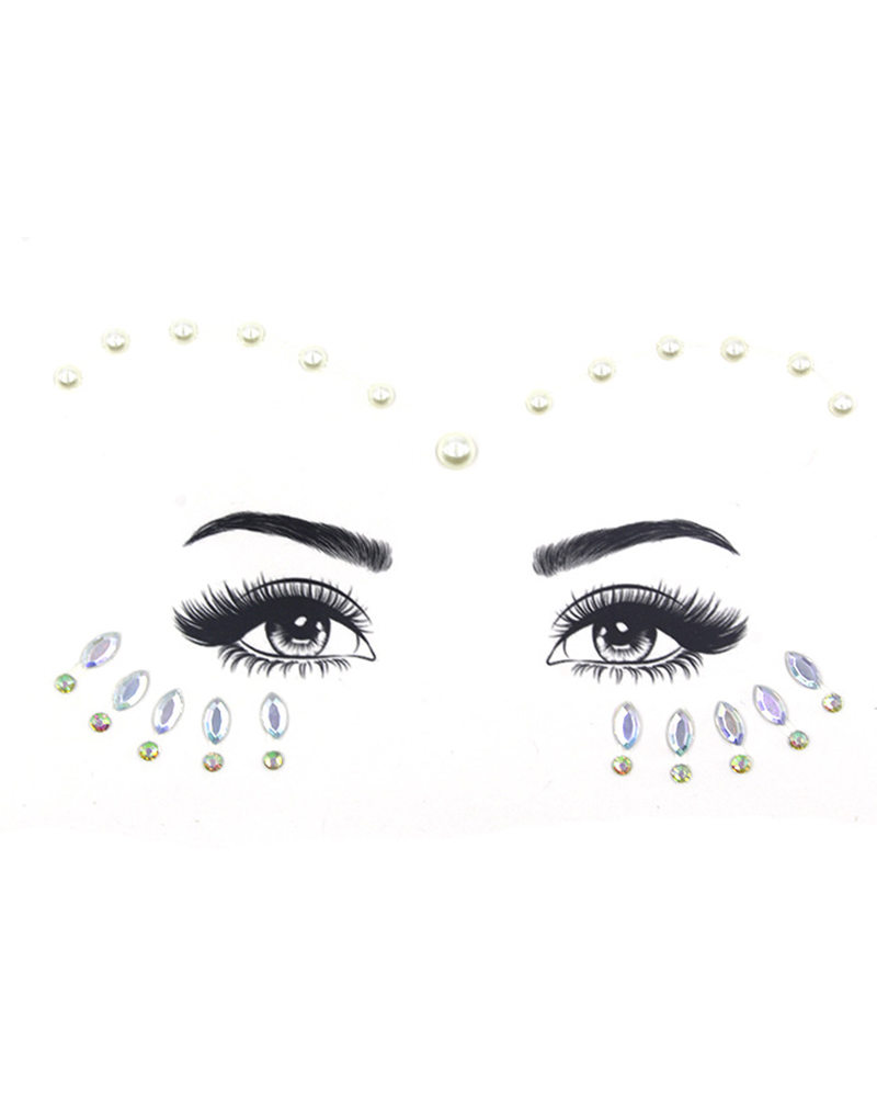 

Face Gems Tattoo Stickers Acrylic Crystal Glitter Stickers, Style5