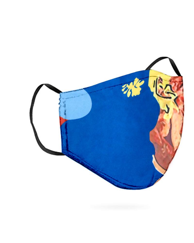 

Print Breathable Mouth M .a. s. k Washable And Reusable, Blue