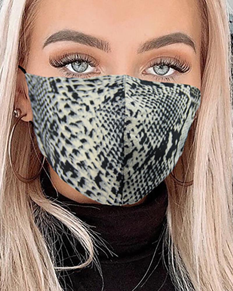 

Snakeskin Breathable Mouth M .a. s. k Washable And Reusable, Beige