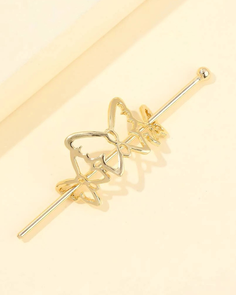 

Butterfly Decor Hair Clip, Gold