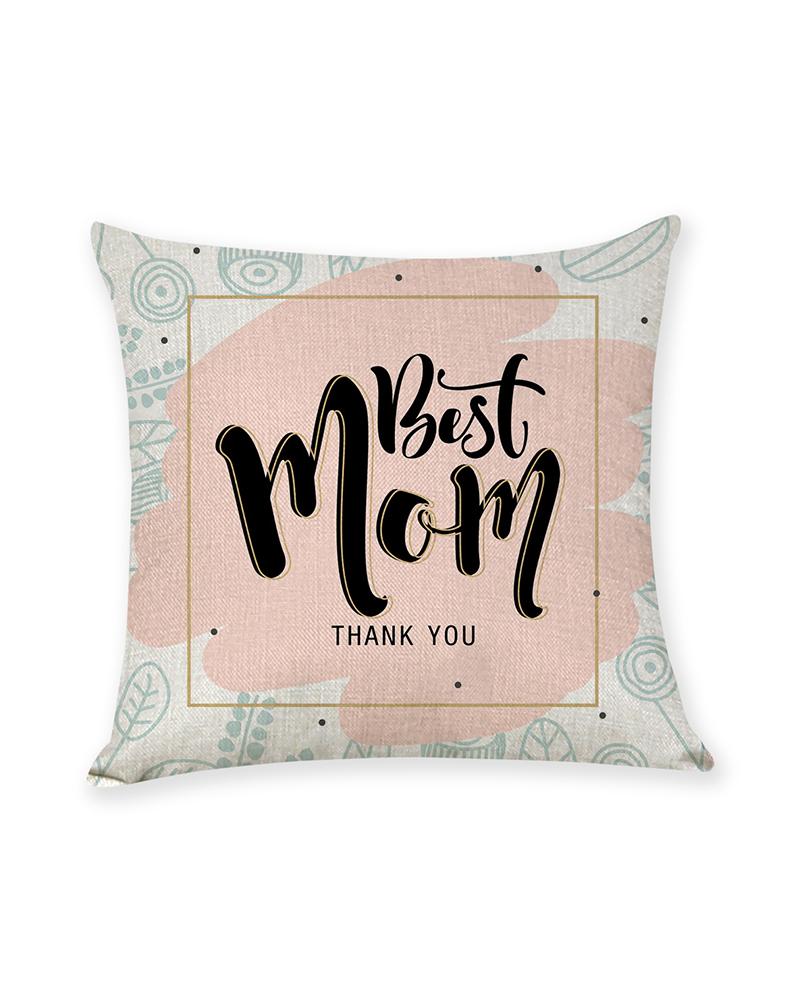 

1PCS Mother's Day Heart Letter Print Cushion Cover Without Filler, Style5