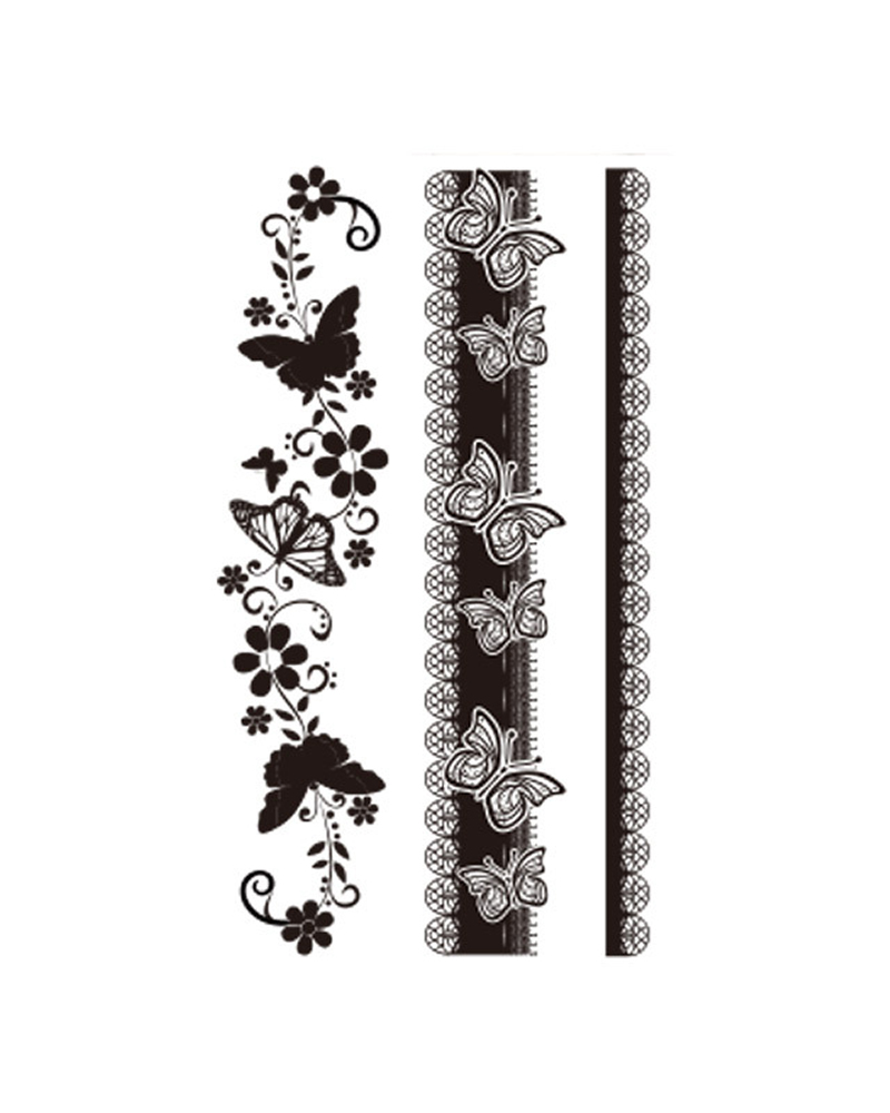 

Floral Waterproof Body Art Temporary Tattoo Stickers, Style4