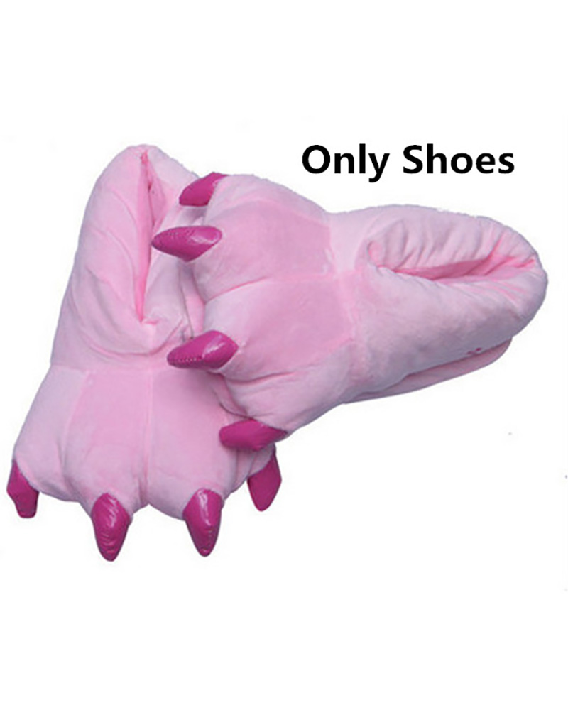 

Fluffy Claw Pattern Shoes, Pink