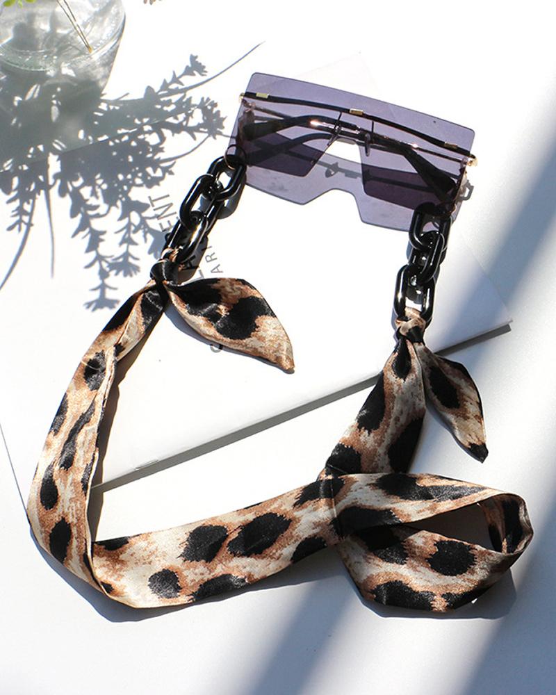 

Retro Glasses Chain Eyeglass String Strap Silk Glasses Chain Mask Lanyard, Leopard