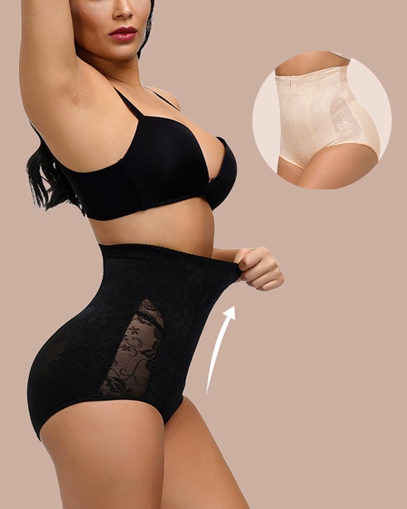 

High Waist Body Shaper Underwear Postpartum Tummy Control Shapewear Butt Lifting Panty, Black