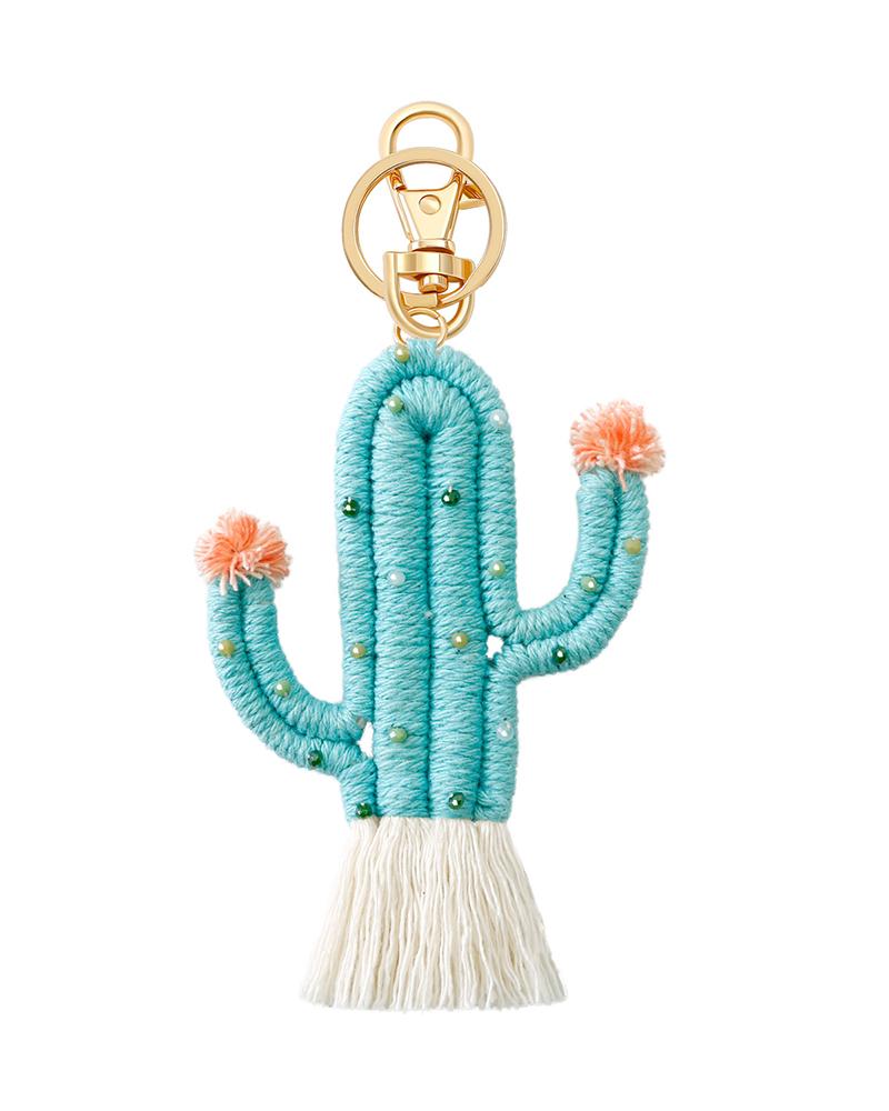 

Cactus Shaped Bohemian Tassel Bag Accessories Key Ring, Style3