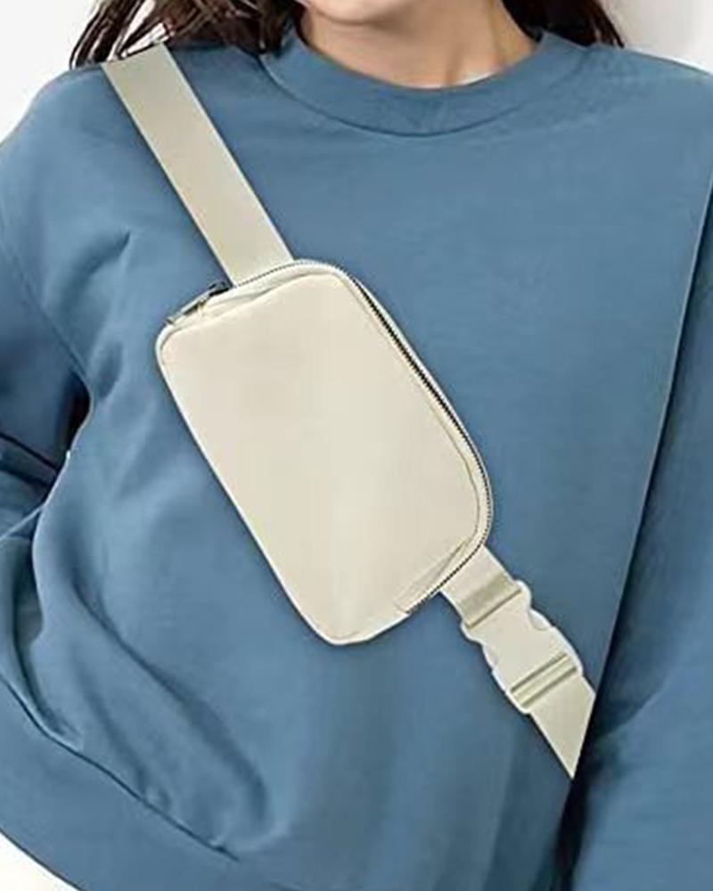 

Women's Fanny Pack Outdoor Sporty Crossbody Belt Bag, White