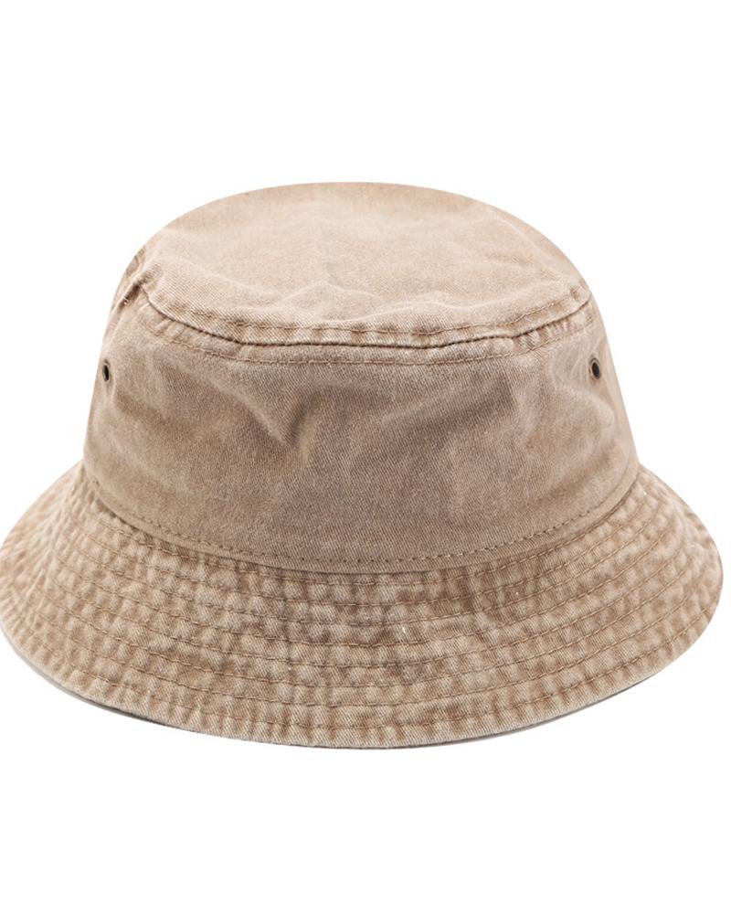 

Solid Color Sun-protection Fisherman's Hat, Khaki