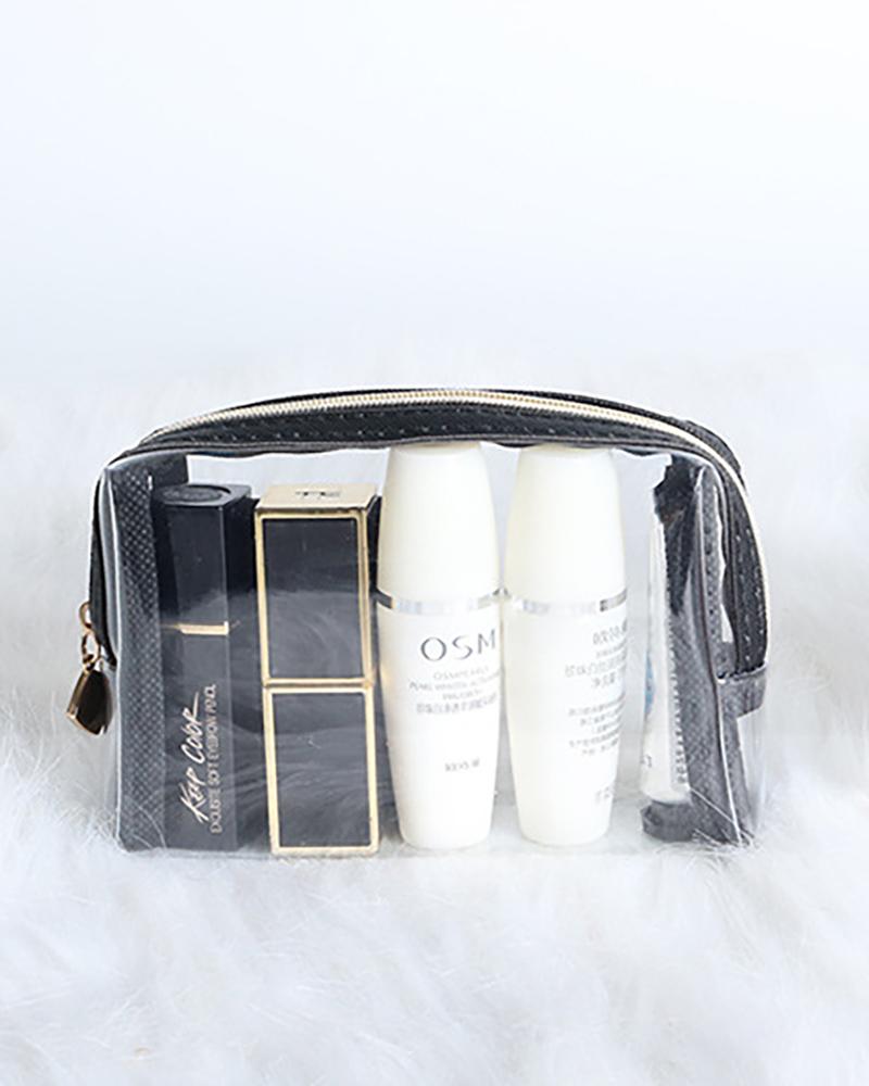 

Clear Makeup Bag Portable Cosmetic Beauty Travel Pouch Organizer, Style3