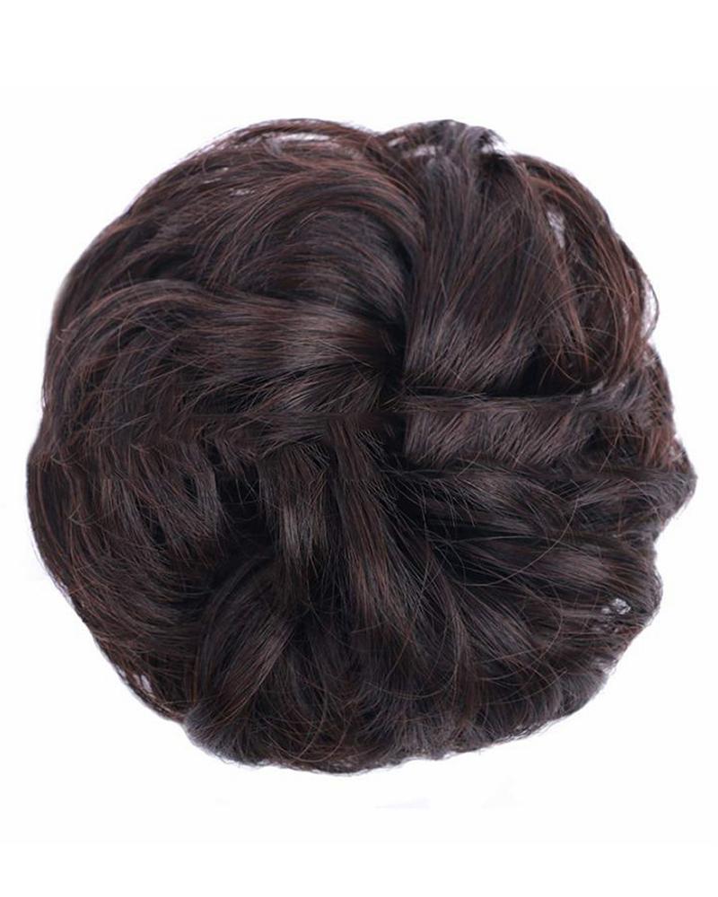 

1pcs Bun Hairpiece Scrunchies Extension Curly Wavy Synthetic Combs Clip, Style8