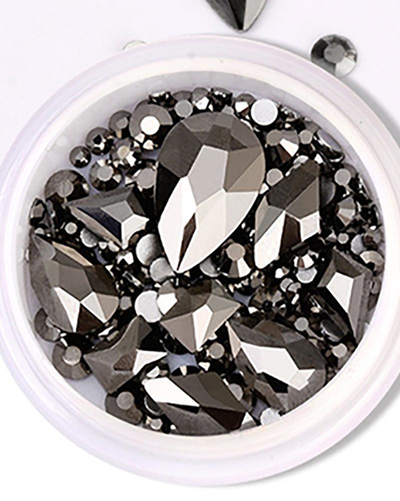 

1 Box Oval/Rectangle/Waterdrop Design Rhinestones Nail Decoration, Style4