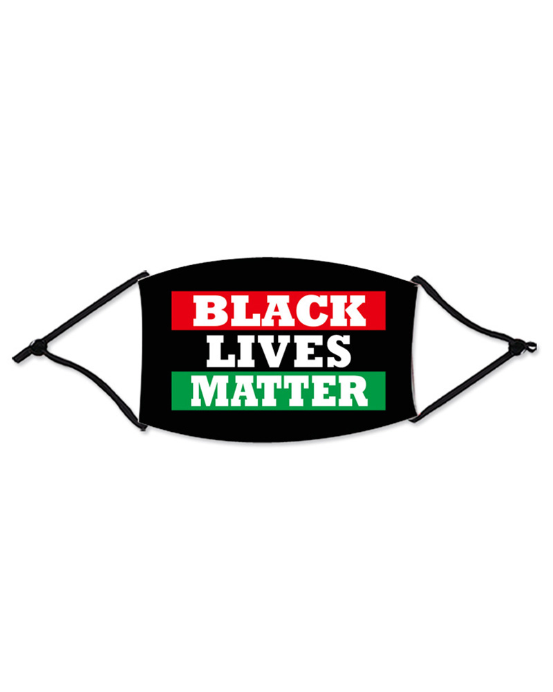 

Letter Slogan Print Colorblock Breathable Mouth Mask, Style4