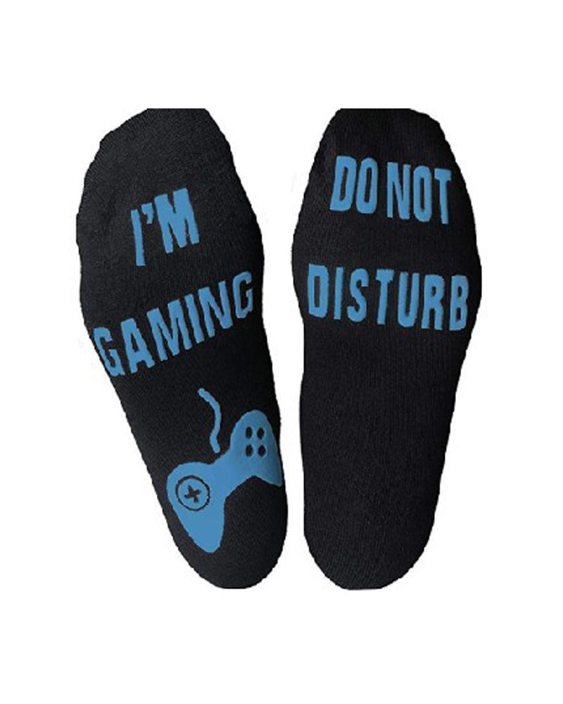 

1Pair Letter Print Socks, Blue