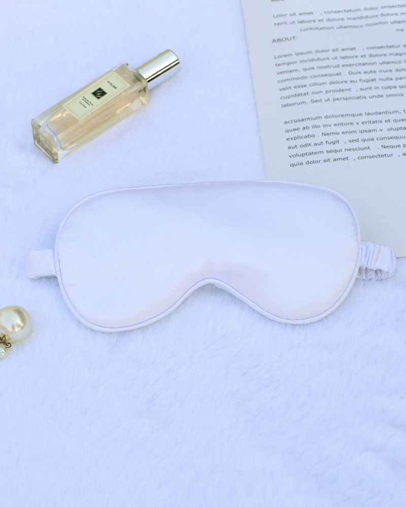 

Silk Sleep Mask Eye Mask Eye Sleep Shade Cover, White