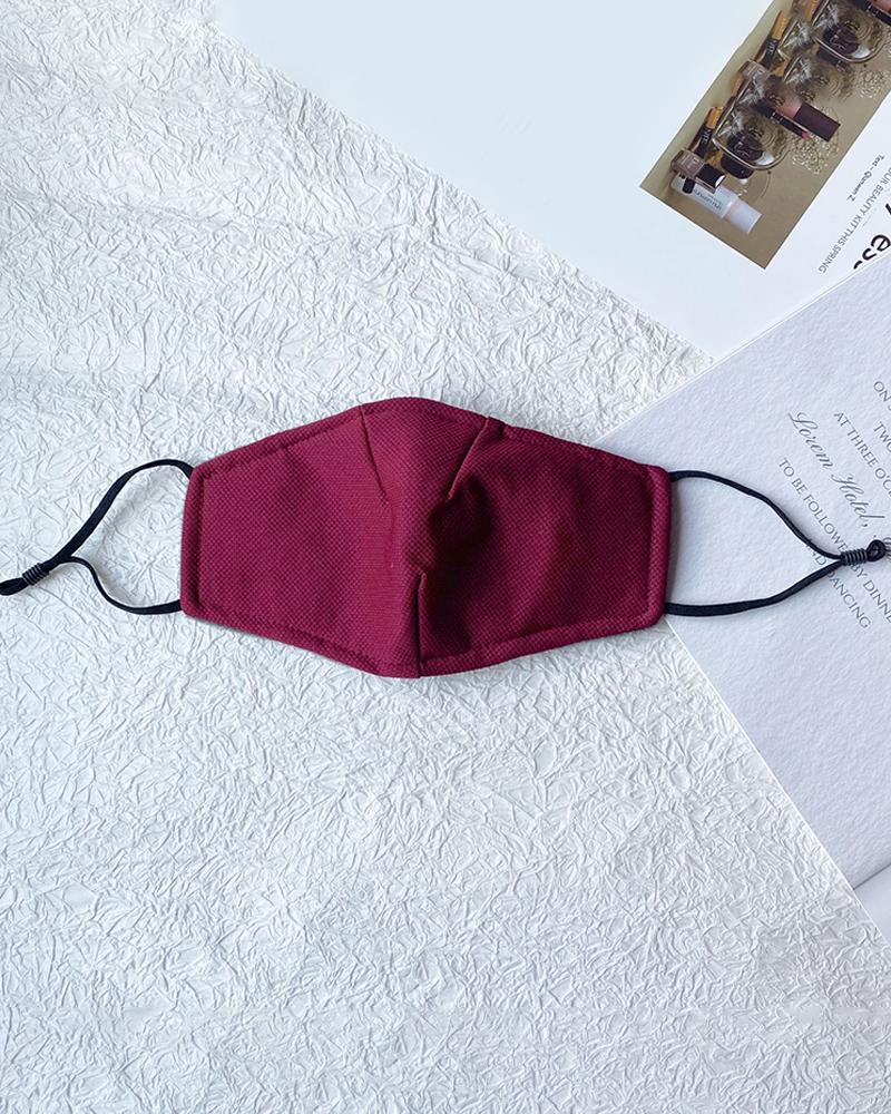 

Plain Filter Breathable Face Mask, Wine red