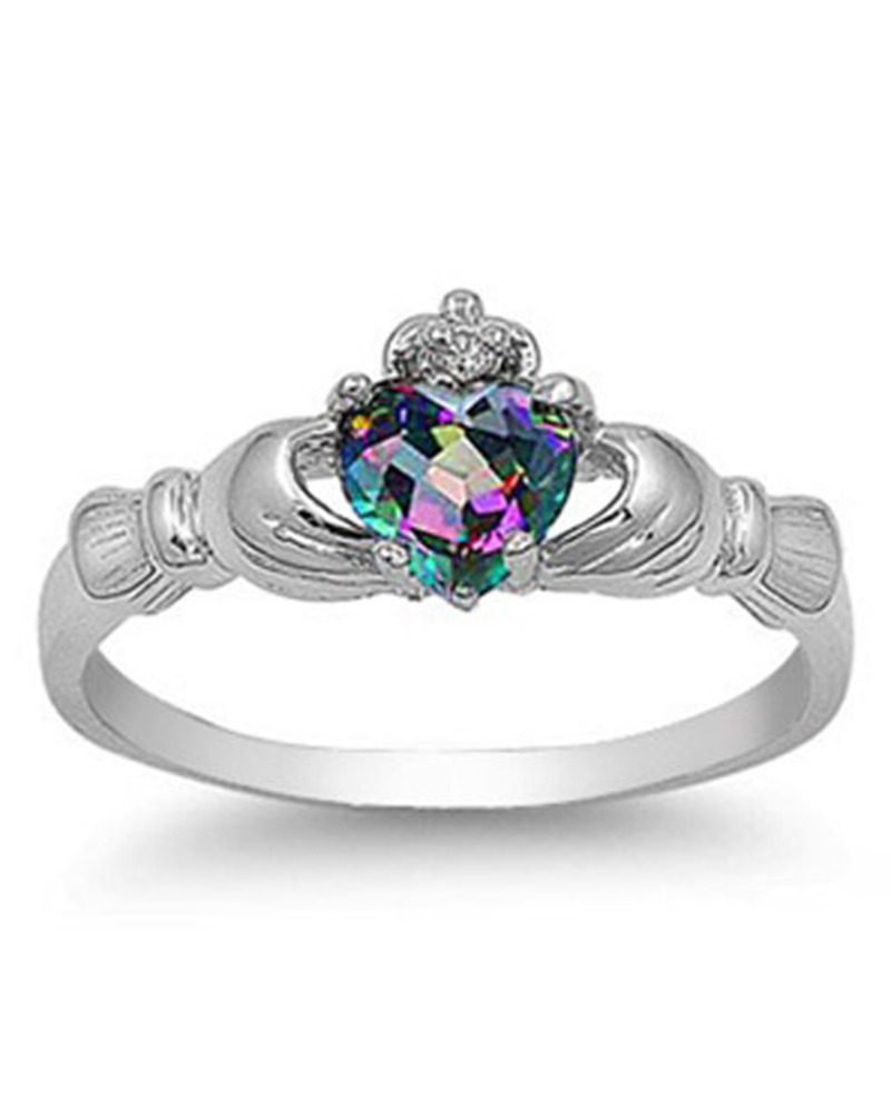 

1pc Love Hand Heart Shaped Ring, Multicolor