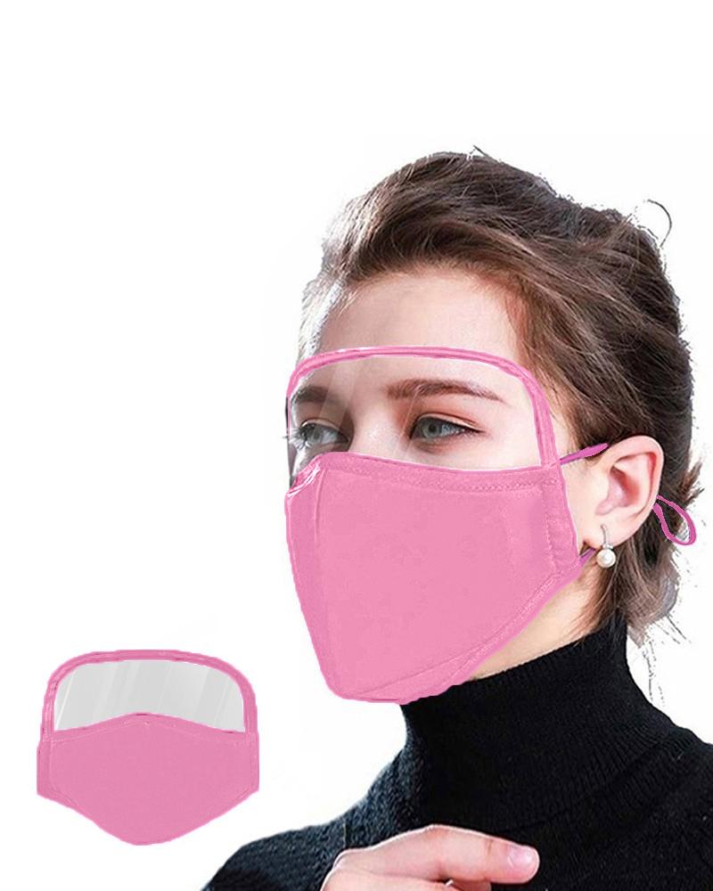 

Outdoor Face Protective Face Mask With Eyes Shield, Pink