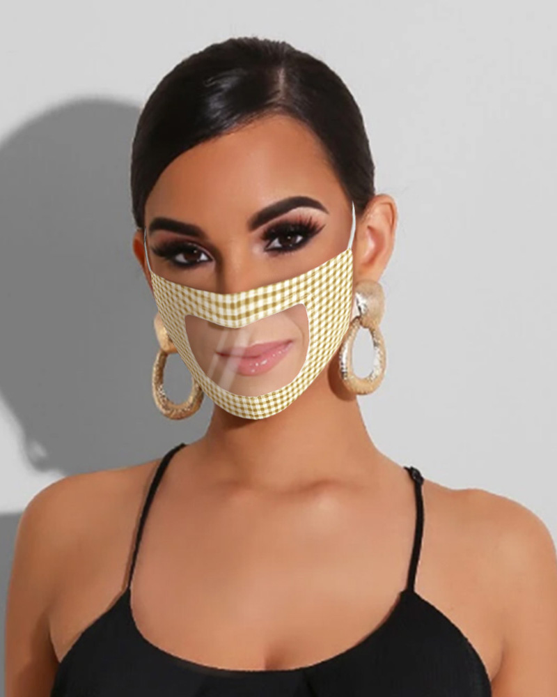 

Breathable Face Mask With Clear Window Visible Expression For The Deaf And Hard Of Hearing, Yellow