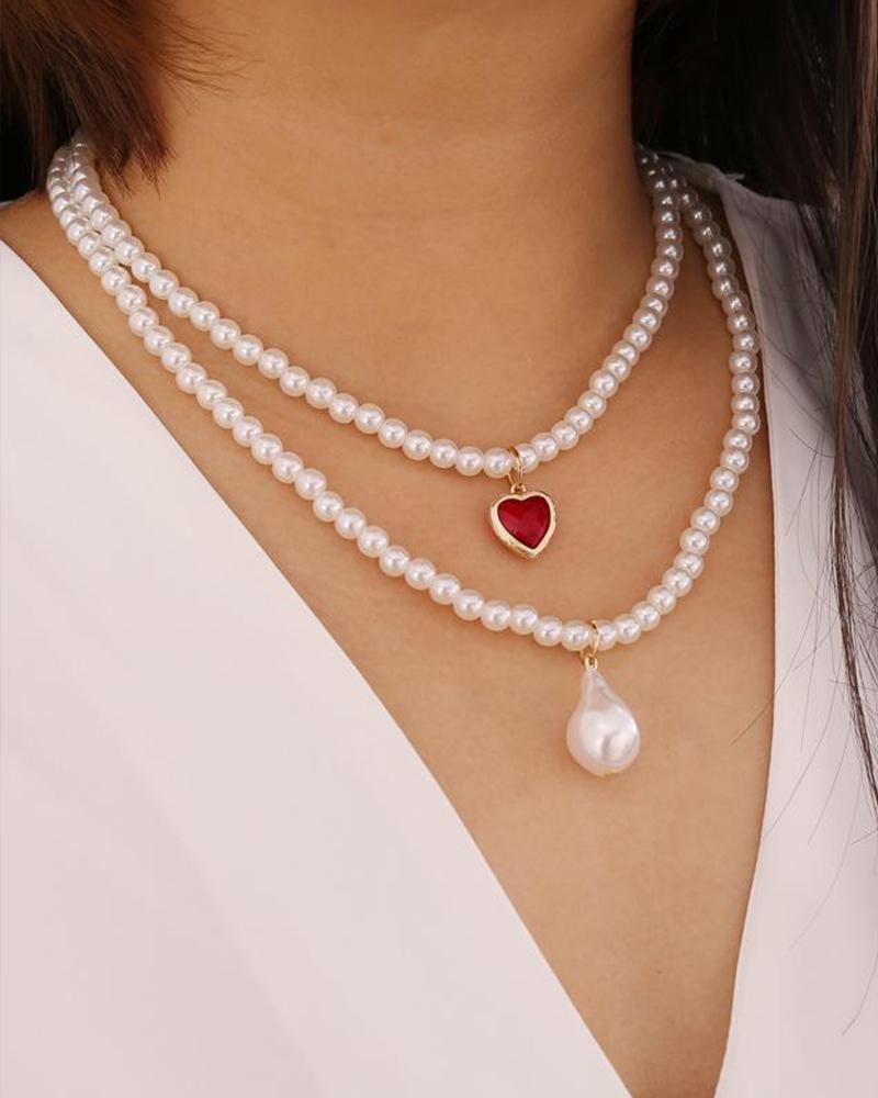

Vintage Love Multi-layer Necklace, Beige